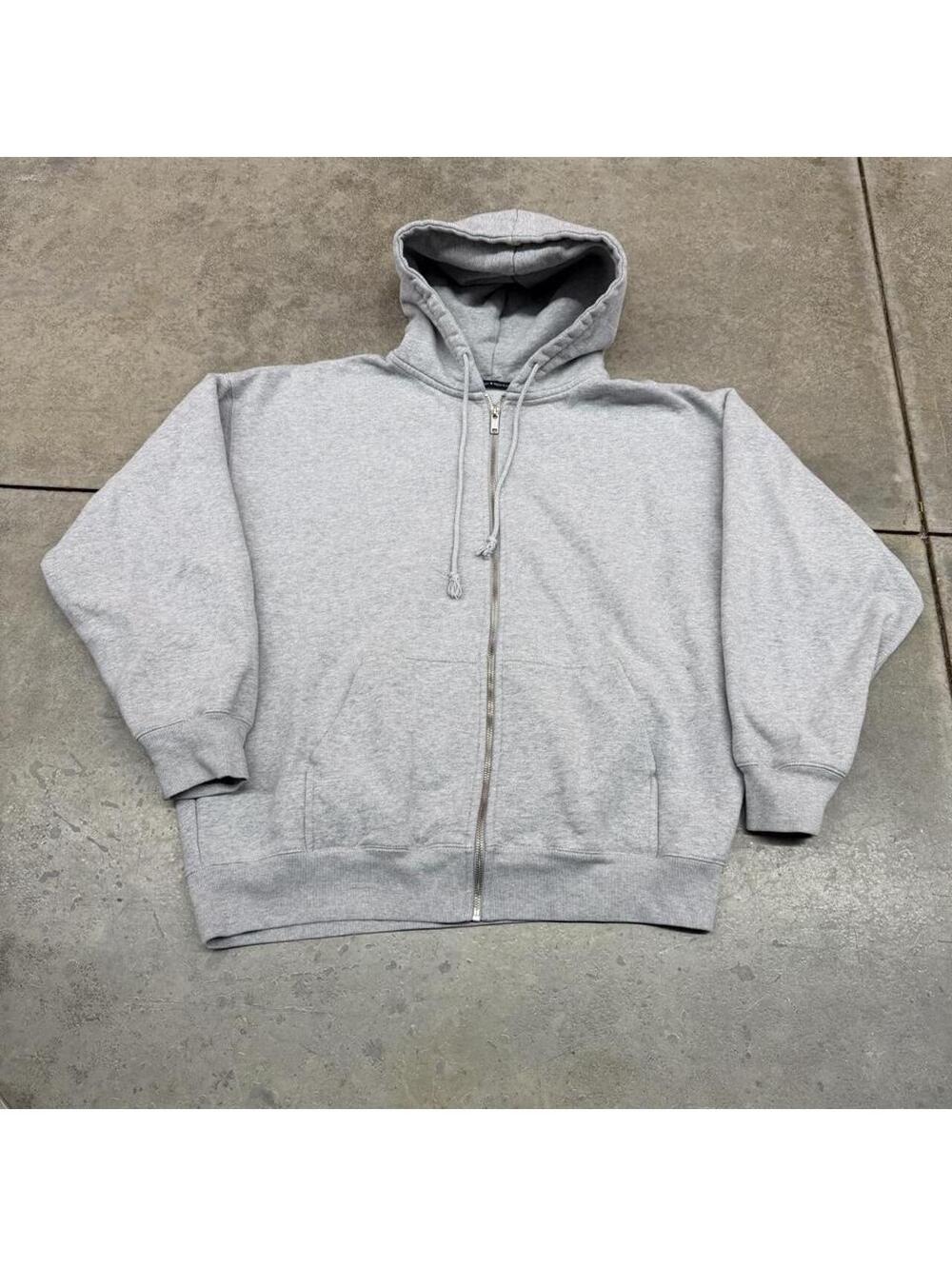 brandy melville christy grey full zip hoodie size xl WOMENS